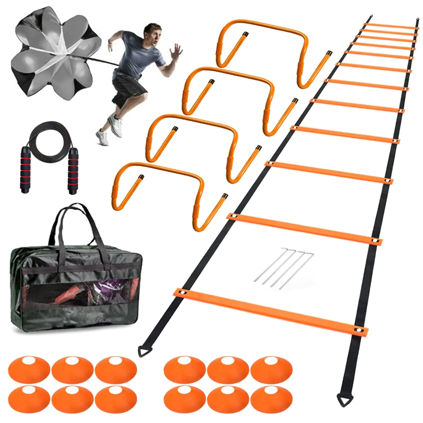 Agility Pro Training Set: Ladder, Cones, Hurdles & More