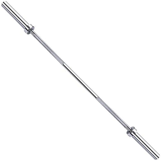 Olympic Bar for Weightlifting and Power Lifting Barbell 700-Pound Capacity (5 Feet Silver)