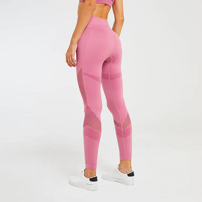 Seamless Hollow Fitness Leggings for Yoga and Gym