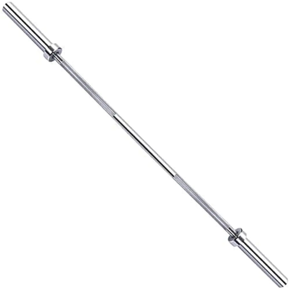 Olympic Bar for Weightlifting and Power Lifting Barbell 700-Pound Capacity (5 Feet Silver)