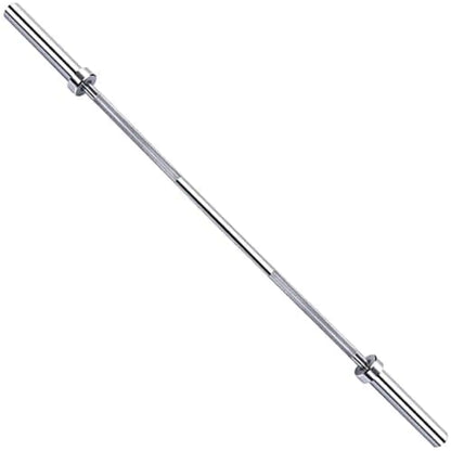 Olympic Bar for Weightlifting and Power Lifting Barbell 700-Pound Capacity (5 Feet Silver)
